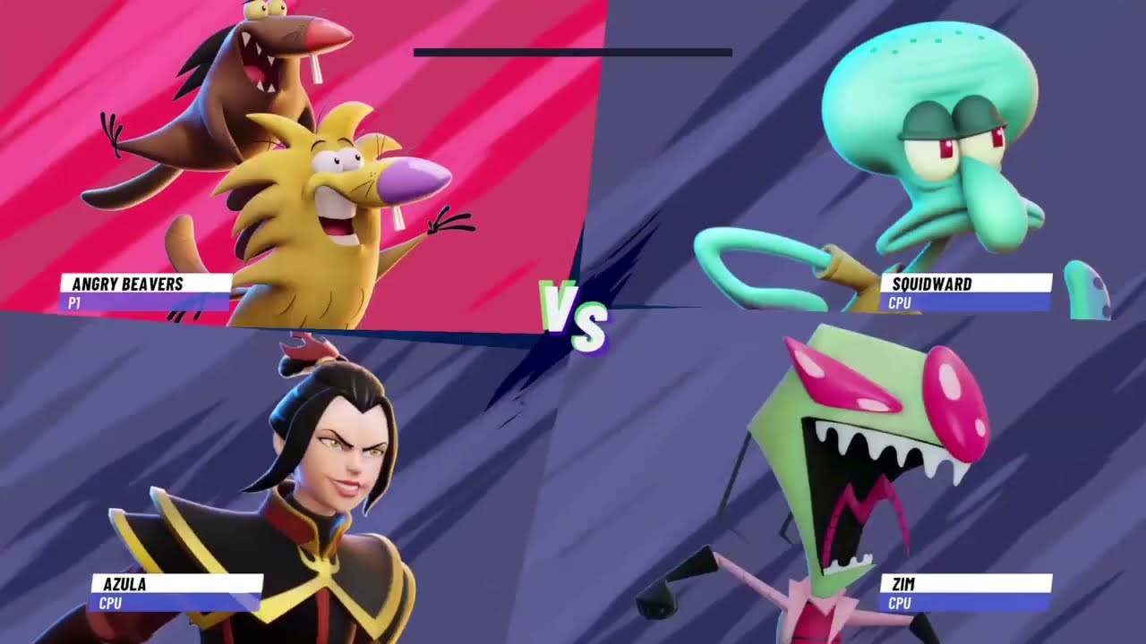 Nickelodeon All-Star Brawl 2| angry beavers vs azula vs zim vs squidward