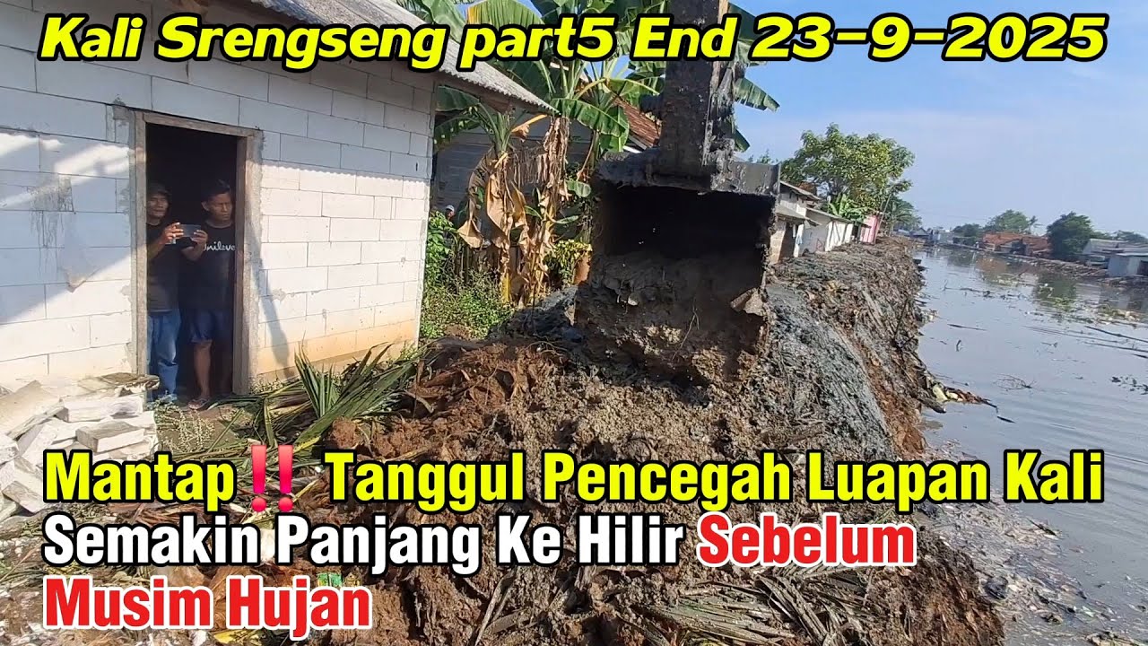 Mantap‼️ Tanggul Pencegah Luapan Kali Semakin Panjang Ke Hilir Sebelum Musim Hujan #dedimulyadi
