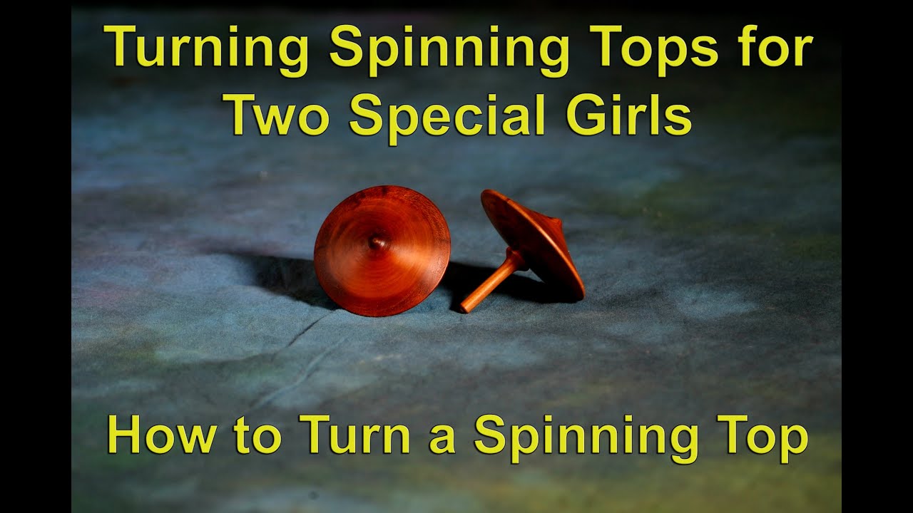 Turning Spinning Tops for Two Special Girls. Woodturning Spining Tops