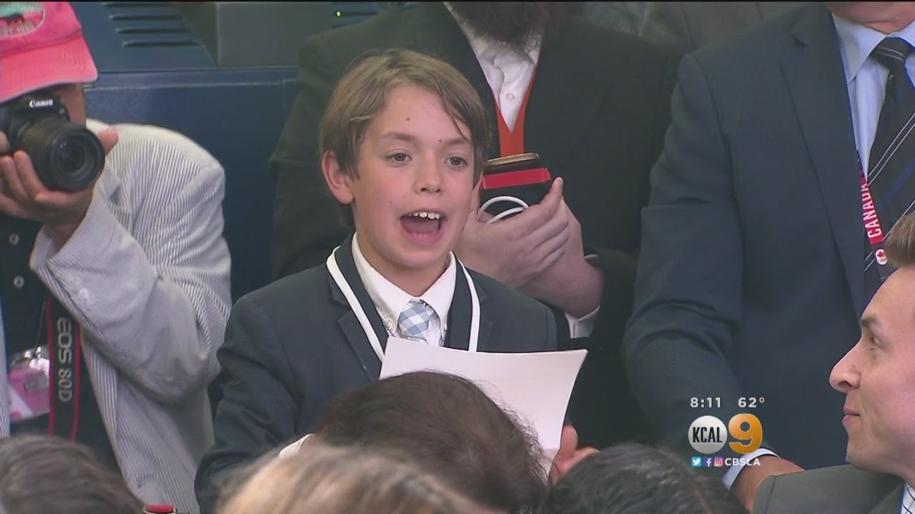 Press Sec. Sarah Huckabee Sanders Appears To Hold Back Tears When CA Student Asks About School Shoot