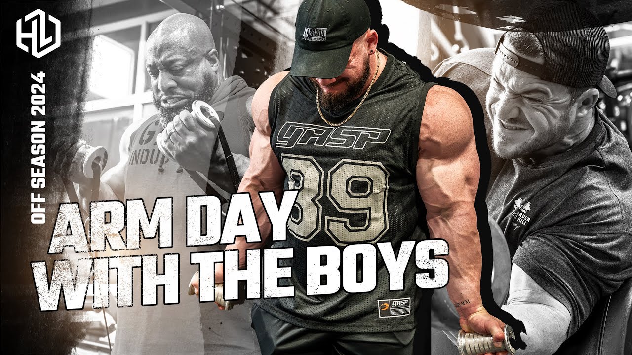 OFF SEASON 2024 | Arm day with Brett Wilkin & Roy Evans | Day off at the creek | Hunter Labrada