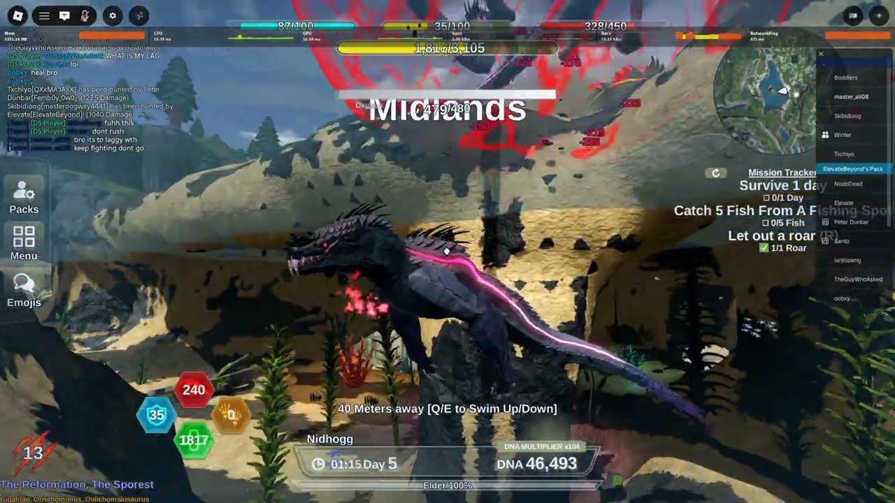 Roblox Dinosaur Simulator 5v9 War Against Randoms