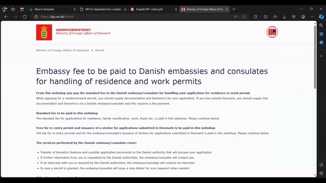 Denmark Work Permit Visa Process   accompanying Family  Part 2
