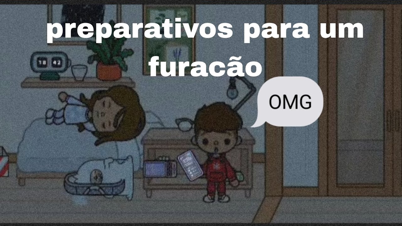 Preparativos para um furacão *com voz no Toca Boca Word 