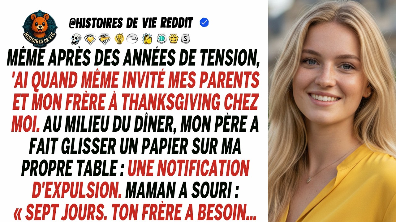 Mon père m'a expulsé à Thanksgiving, mais l'enveloppe du voisin a changé tout mon destin.