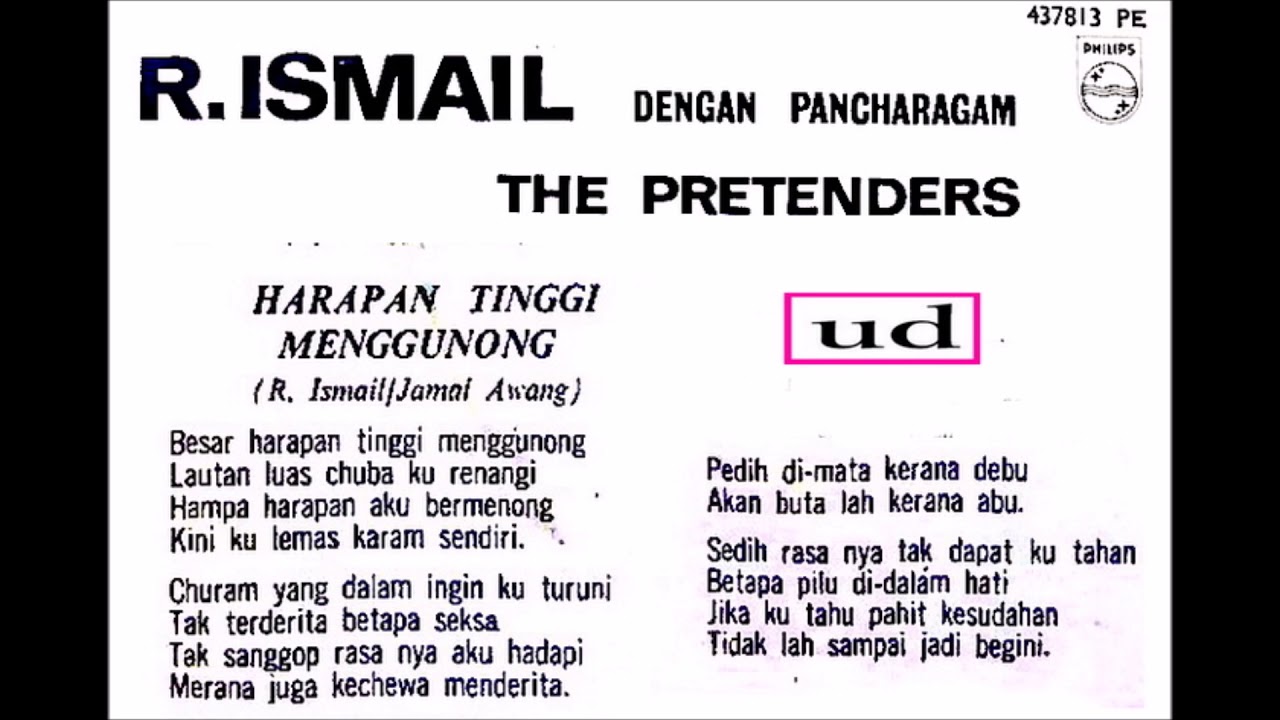 R  Ismail - Harapan Tinggi Menggunong (R. Ismail/Jamal Awang) - 1967