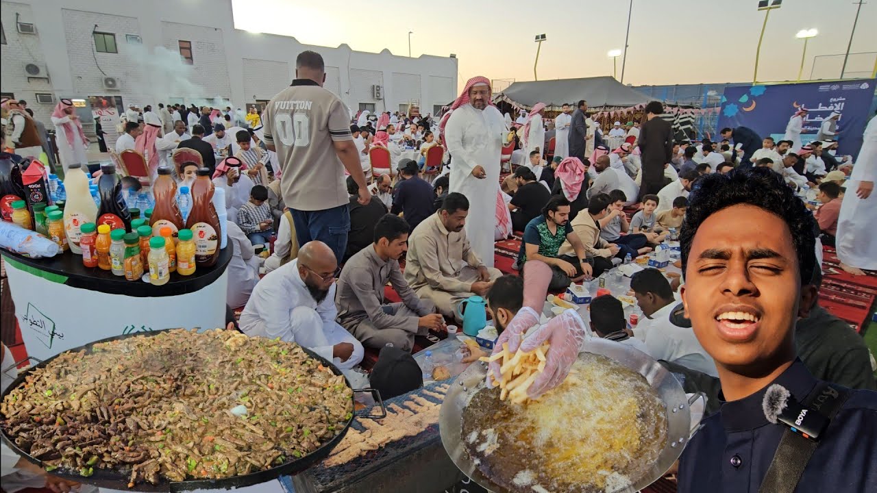 أجواء رمضان اليوم في حي الخالدية🌙وسفر إفطار الصائمين في المدينة المنورة🇸🇦✨️