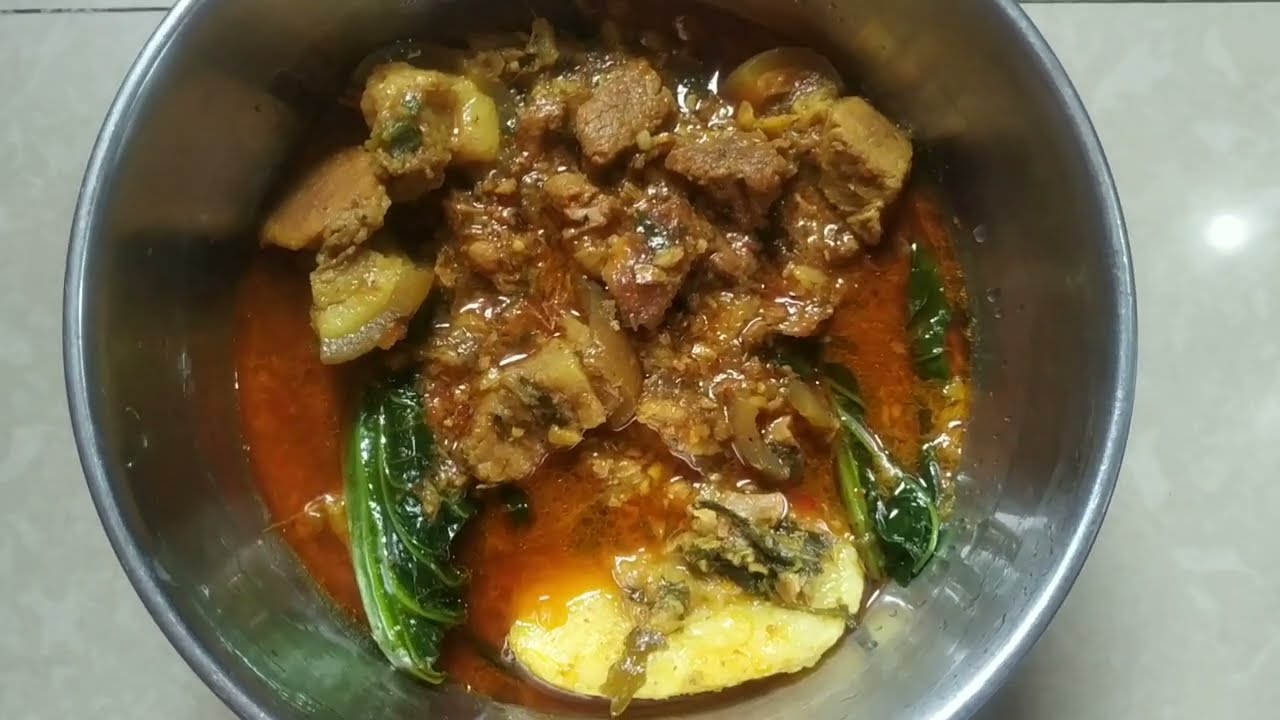 Pork thongba hanggam ga // Pork with mustard leaves// Oak ka hanggam ga thongba// Manipuri vlog //