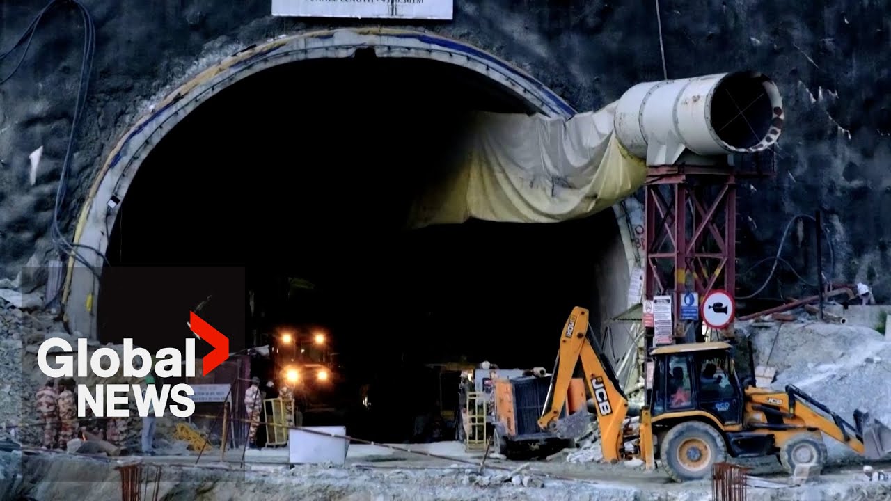 India tunnel collapse: Cracking noises halt rescue operation for 40 trapped workers