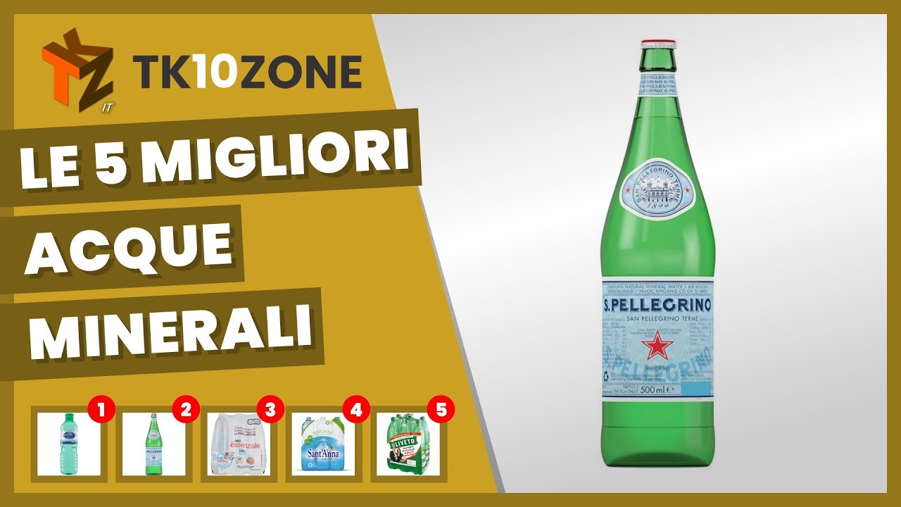 Le 5 migliori acque minerali da portare a tavola