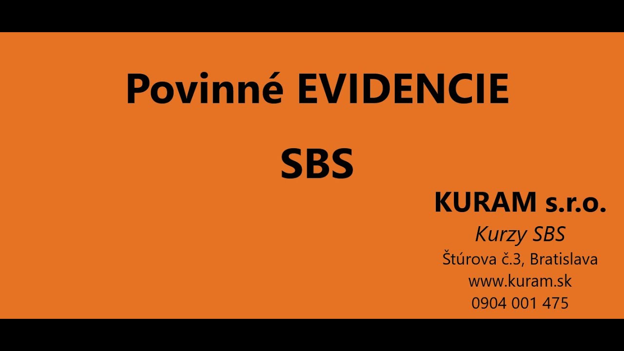 Povinne evidencie
