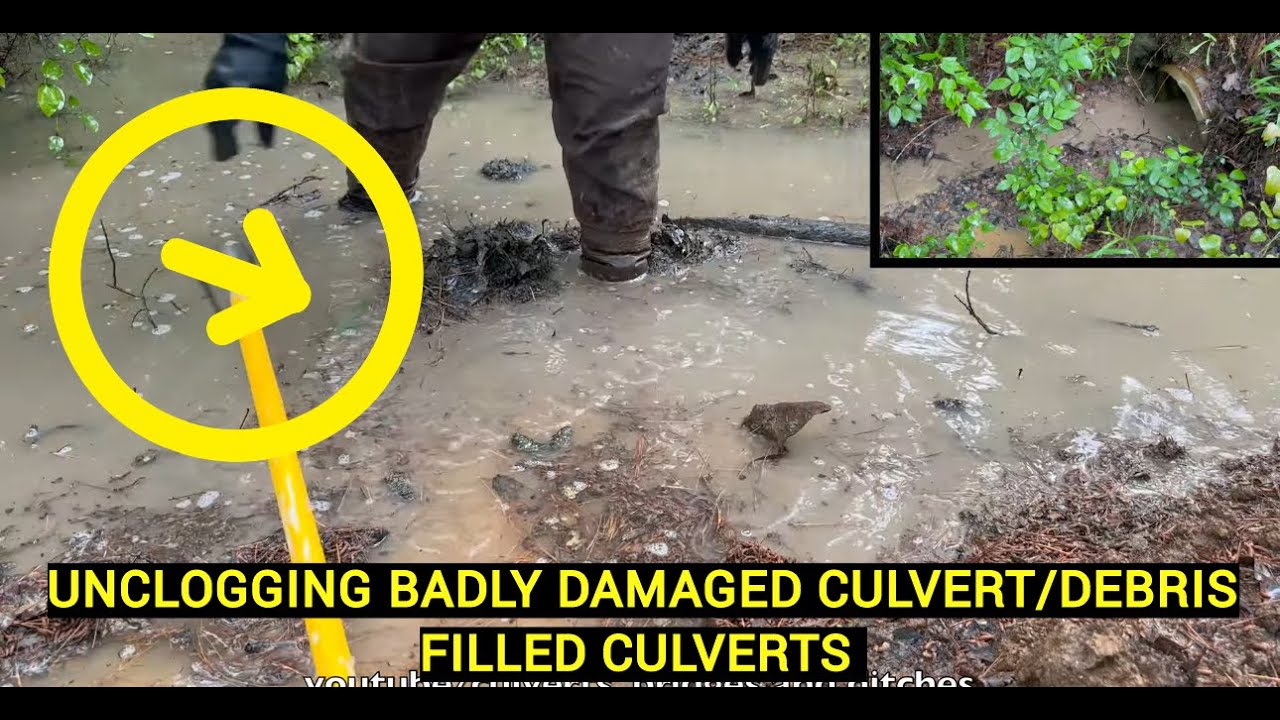 UNCLOGGING DEBRIS FILLED CULVERTS IN ARKANSAS!! 07/2024