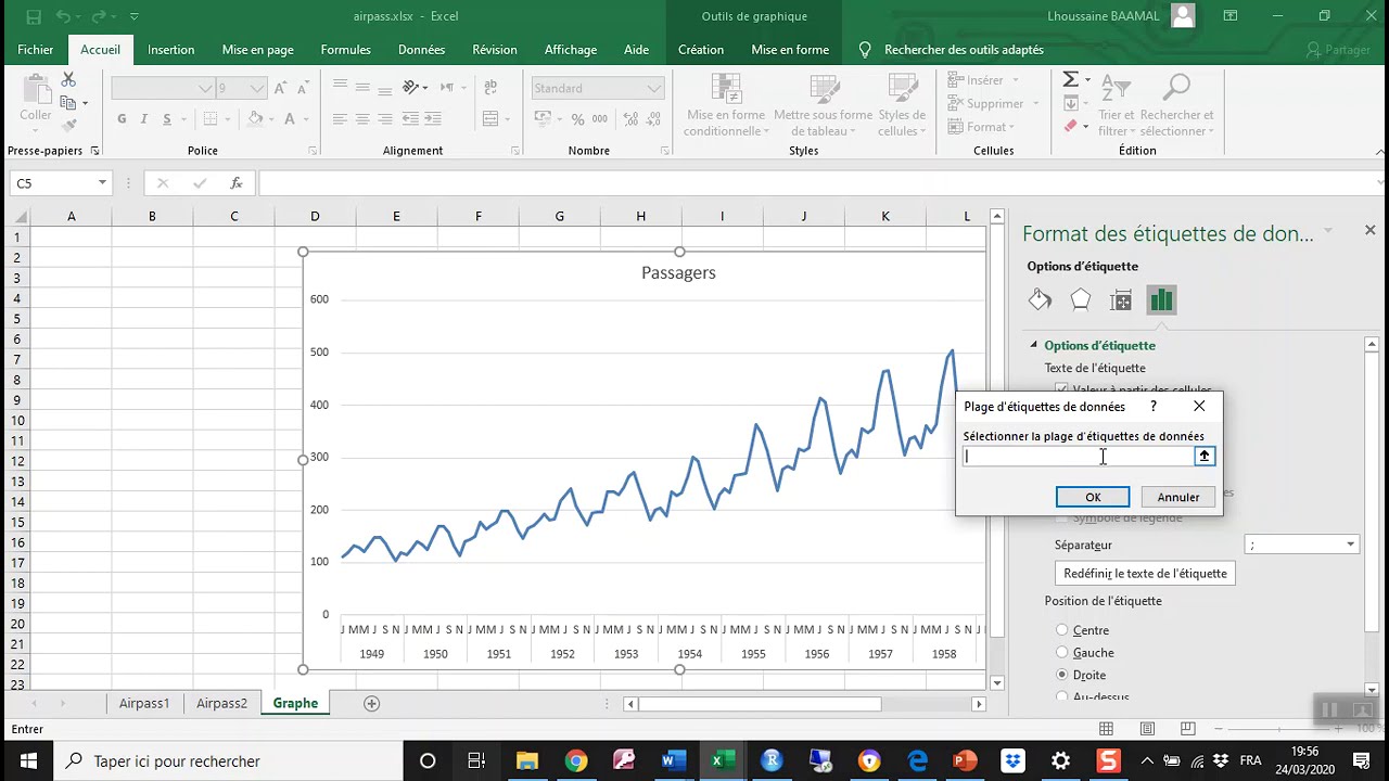 Décomposition d'une série chronologique sur Excel (1)
