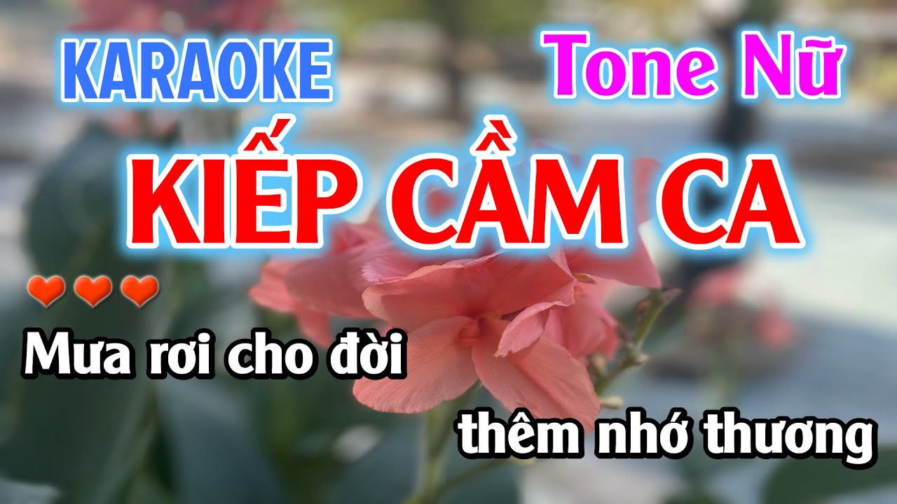 Karaoke Kiếp Cầm Ca Tone Nữ ( Sol Thứ) Nhạc Sống - Karaoke Tango Beat Chuẩn Tone Nữ- Mưa rơi cho đoi