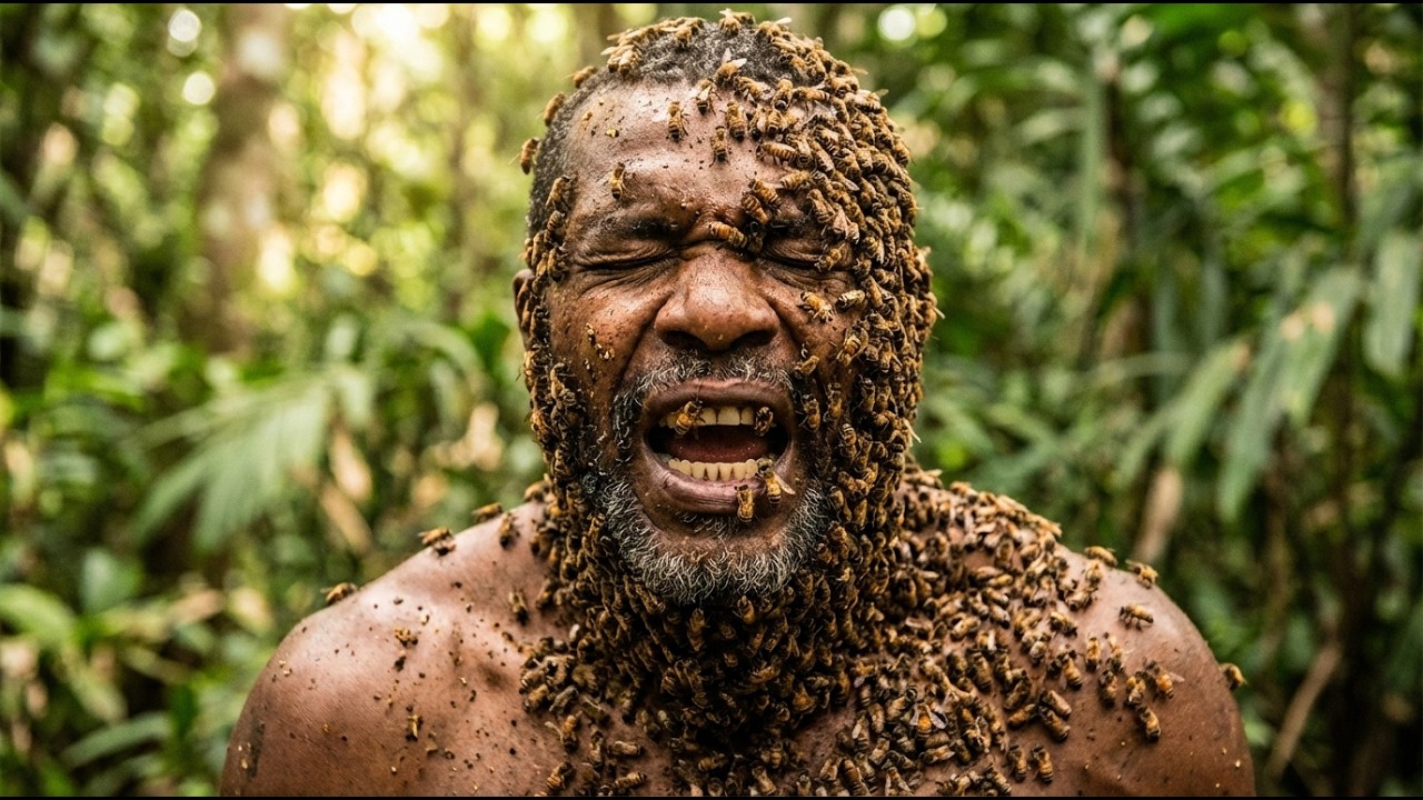Fearless Bee Harvesting in the Mountain Forest – Pure Wild Honey!