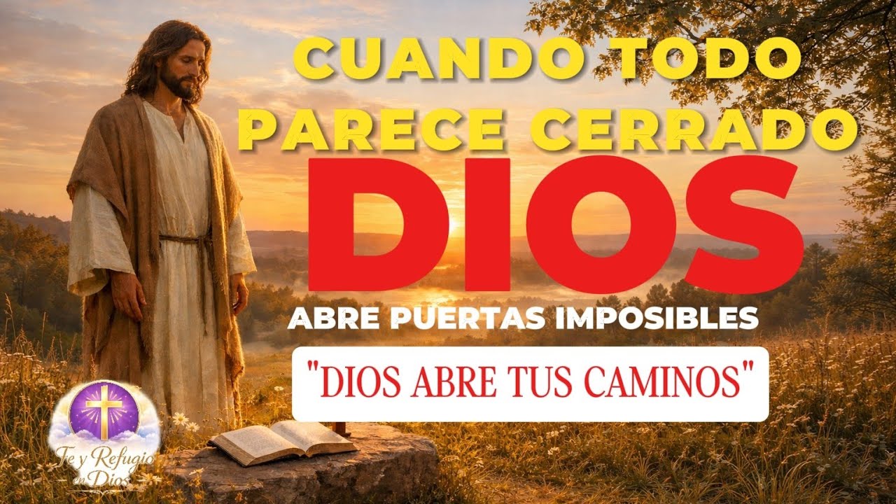 ✨️Cuando todo parece cerrado, Dios abre puertas imposibles🙏 #amor #paz #fe #dios 