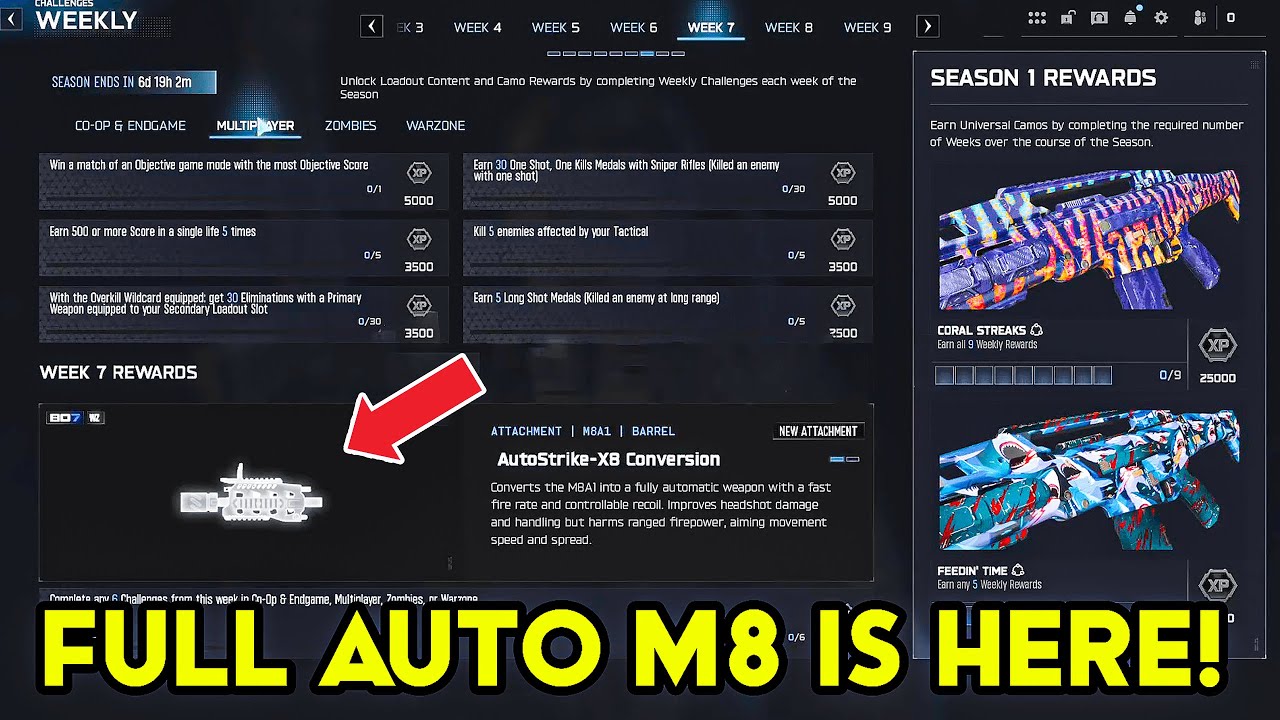 🚨 BO7 NEW UPDATE 🚨 NEW FULL AUTO M8A1 META LOADOUTS, and WARZONE! (BO7 Season 1 Reloaded Update)