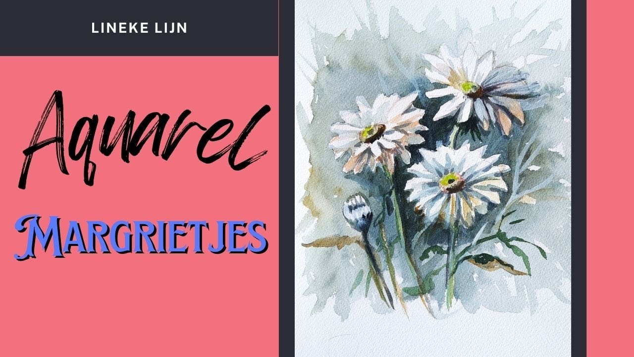 Hoe schilder je Margrietjes met aquarel verf
