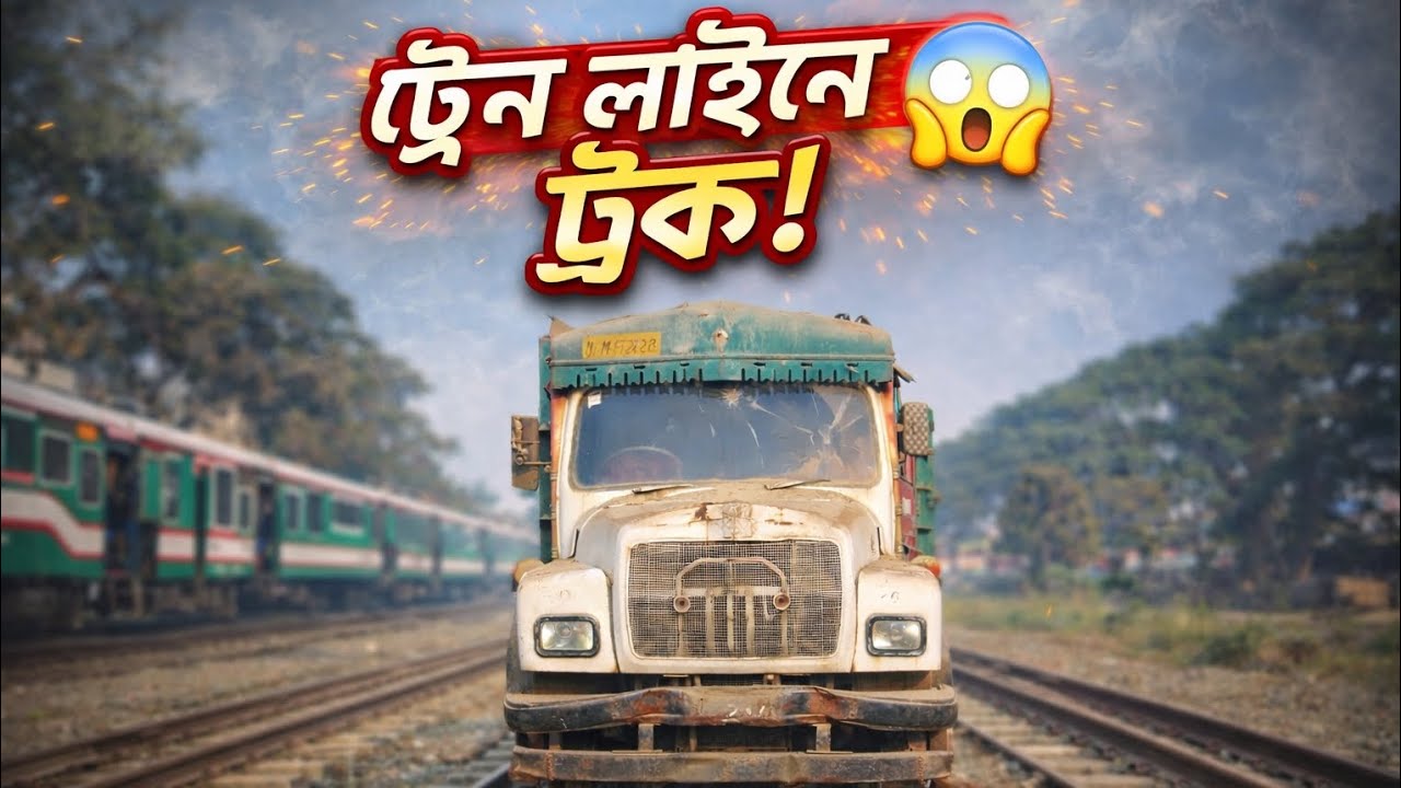 ট্রেন লাইনে ট্রাক! কীভাবে সম্ভব? অবাক করা ভিডিও 😱🚆