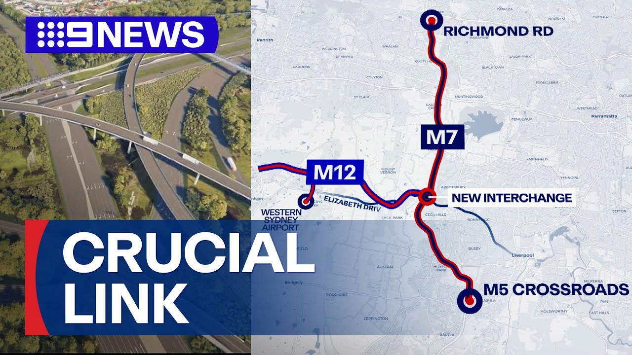 Exclusive look into new interchange being built above busy Sydney motorway | 9 News Australia