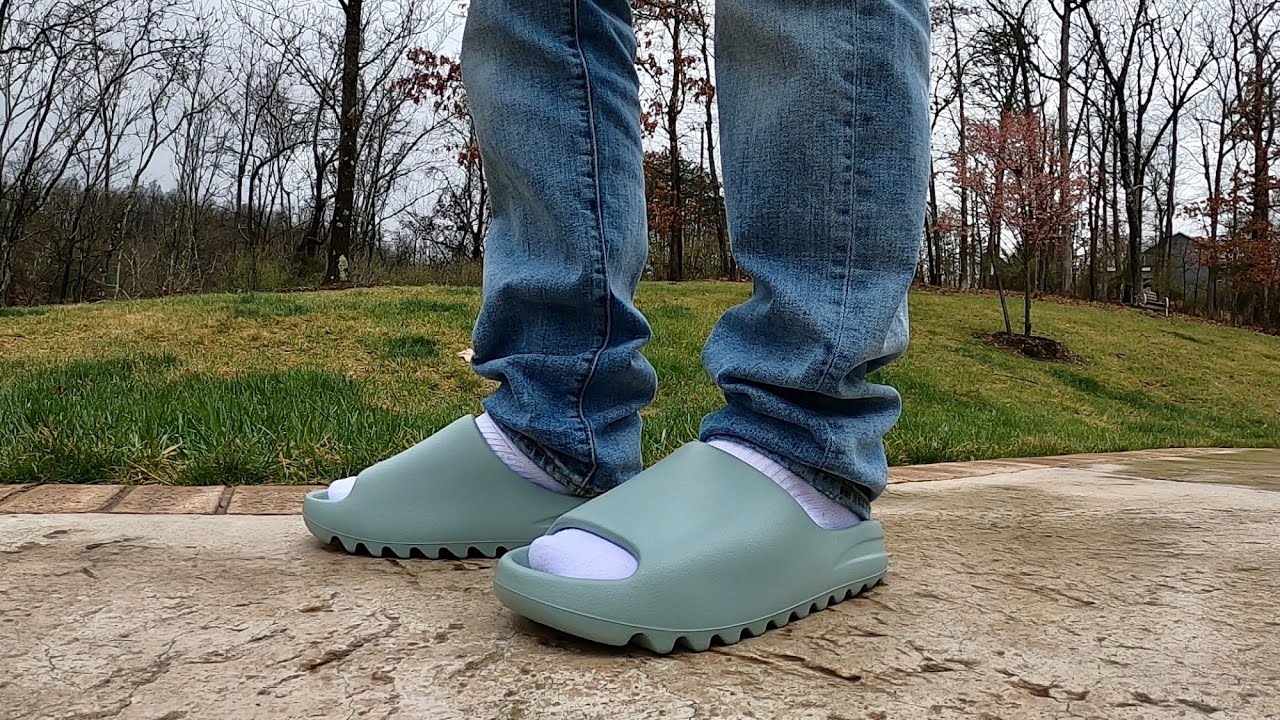 YEEZY Slides - Salt - Sizing Info & Color Comparison