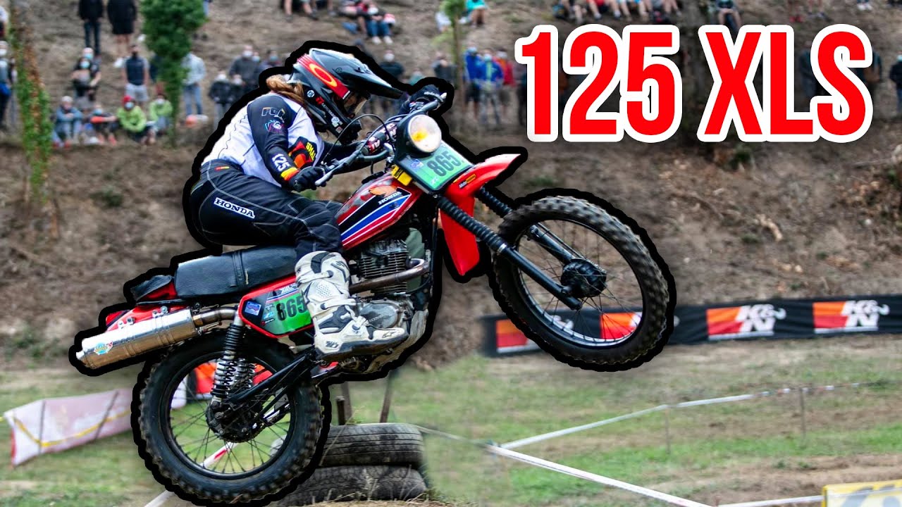 Une vieille HONDA 125 XLS au Mondial d'Enduro, pas facile 😆