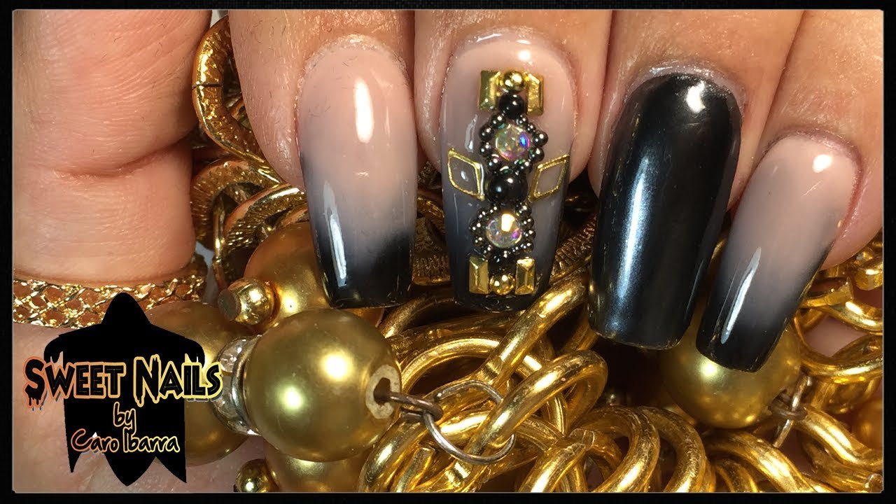 StoryTime de MIEDO Halloween+ OMBRÉ Negro en Uñas Acrílicas