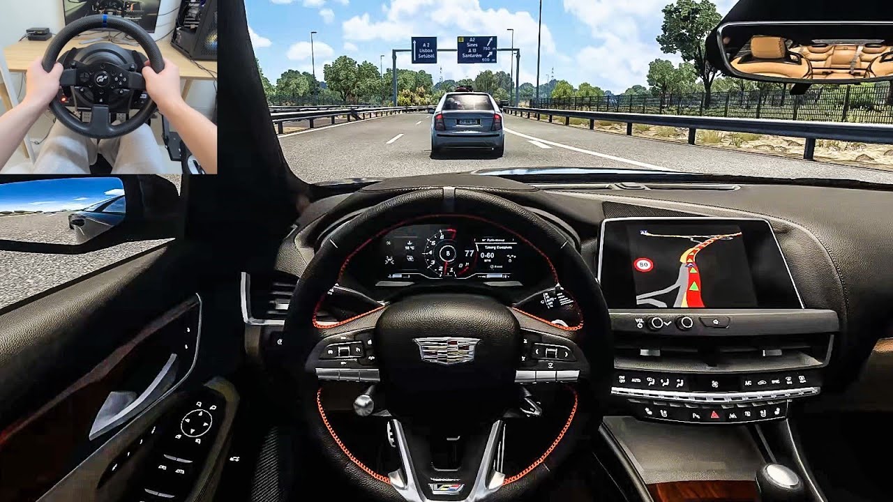 Cadillac CT5-V Blackwing - Euro Truck Simulator 2 [Steering Wheel Gameplay]