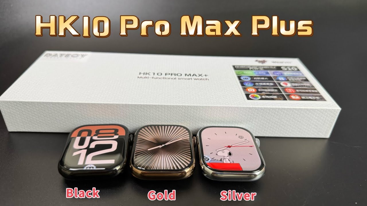 DaTeoy HK10 Pro Max Plus, Jet Black, Silver, Gold, King of Watch Series 10 Copy