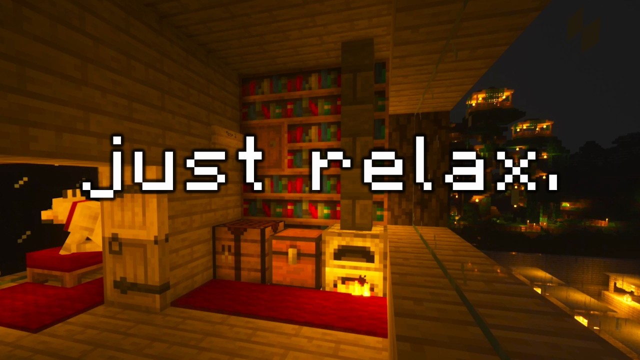 don't overwork yourself... (minecraft music & rain outside)