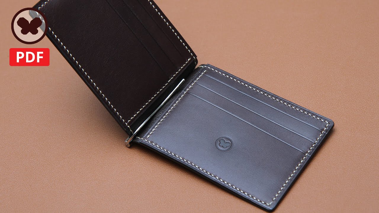 Making a leather Money Clip wallet (Free PDF Pattern)
