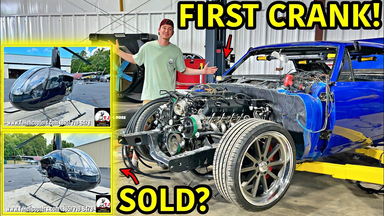 Cranking Our LT4 Swapped 1967 Chevrolet Camaro!!! Also We Sold Our Rebuilt Helicopter!?