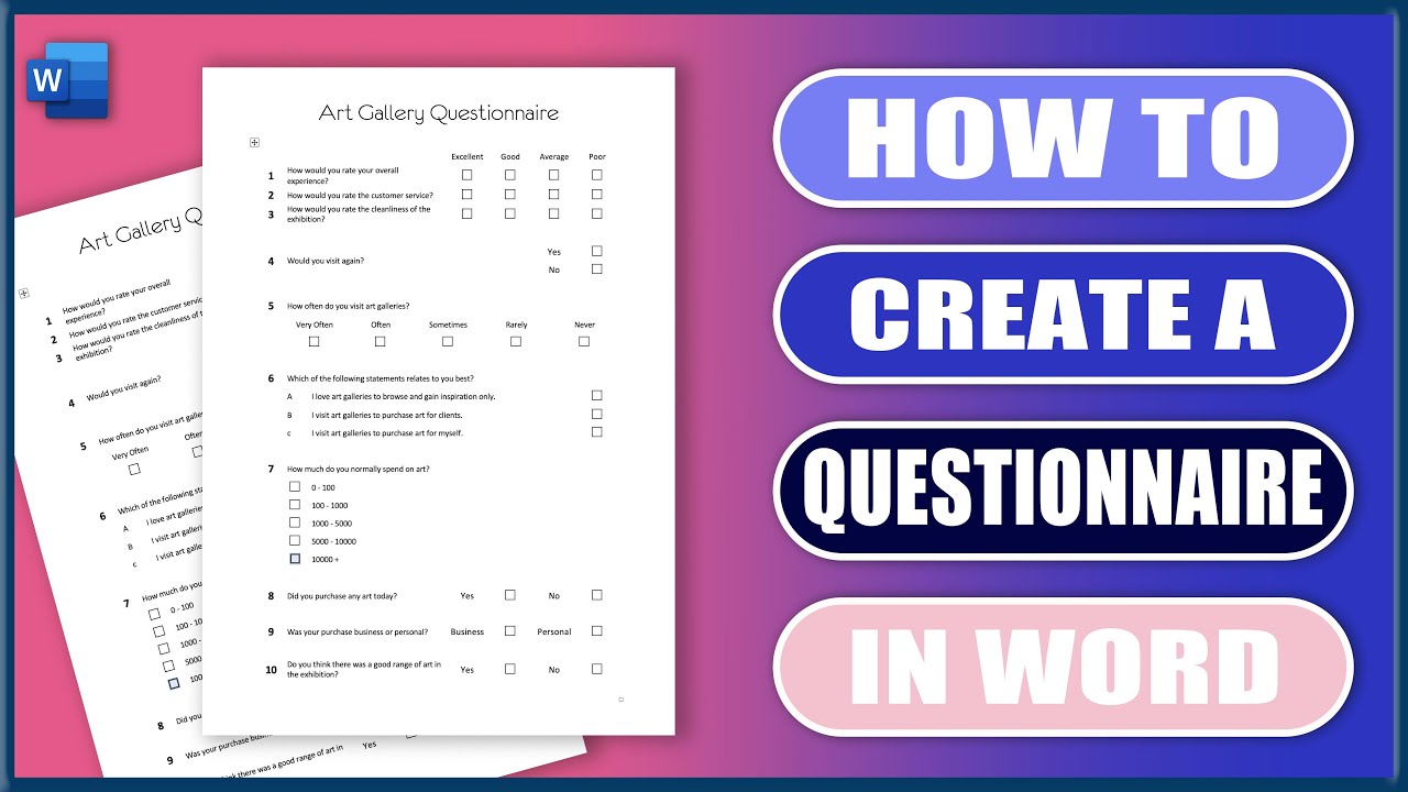 Как создать анкету в Word | АНКЕТЫ | Учебники по Microsoft Word