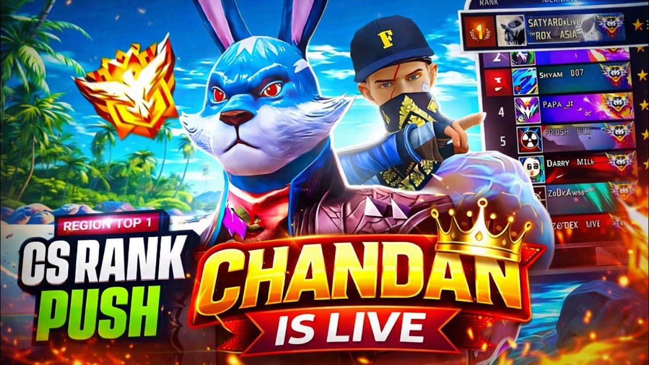 Free fire live gaming new rank season update grandmaster push #freefire #gaming