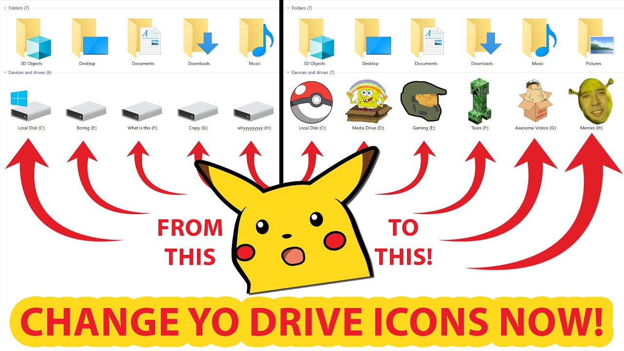 Как настроить значки жесткого диска