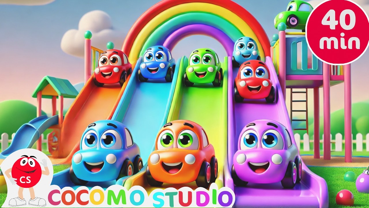 Цветная слайд-игра для детей 🌈🛝 | 1 час изучения цветов для малышей | Образовательная подборка дл...