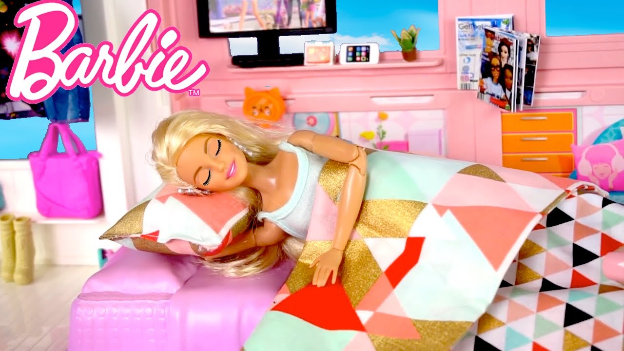 Barbie Doll Family Weekend Morning Routine Story & Pretend Hair Salon