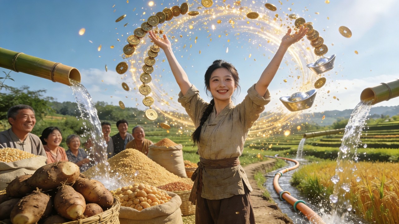 穿越成古代災年農女，她靠著古今商城系統種田經商，意外靠魔芋豆腐爆紅，最終帶領全村致富，過上爽爽富足人生！#首發新劇 #無腦劇 #完結短劇