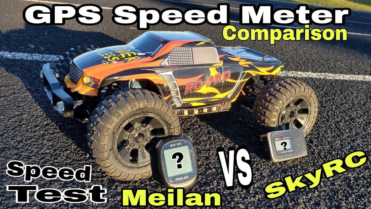 RC Pro Shredder Brushless RC Truck  Speed Test (Meilan GPS Meter VS SkyRC GPS Meter)