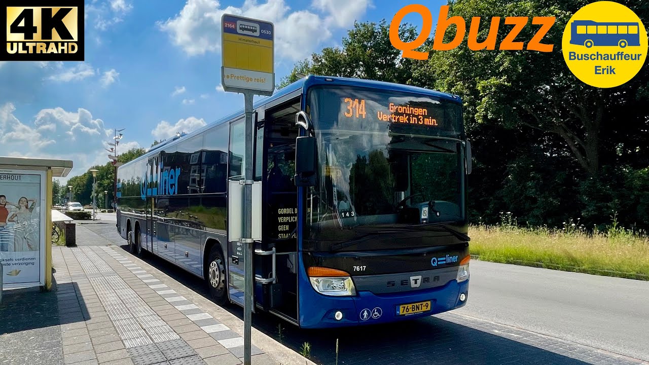 [4K] Bus Trajectvideo | Lijn 314 | Drachten-Groningen | Qbuzz Groningen Drenthe