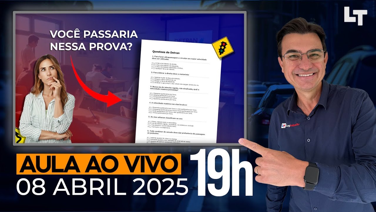 Prova Oficial do Detran Comentada ao Vivo Parte 2 #RonaldoCardoso