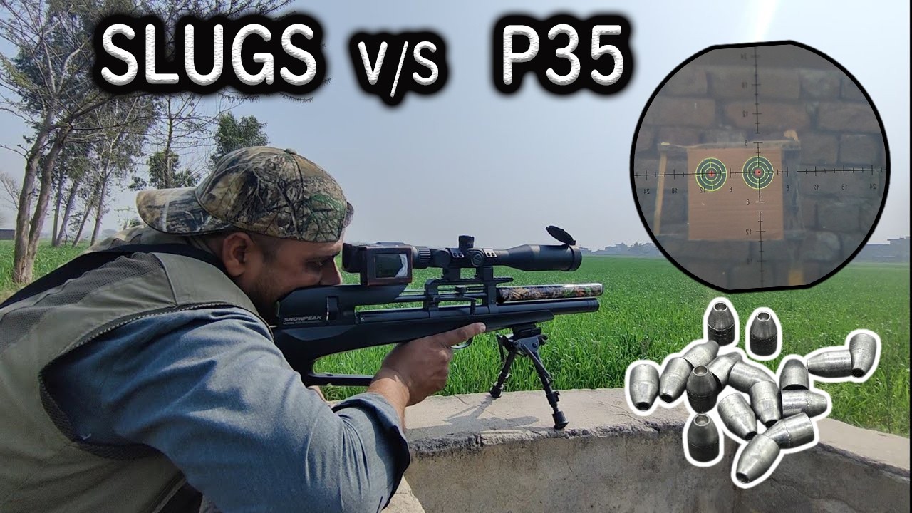 Slugs  V/S  P35 Stander barrel 🙄 at 50 Yards #airgunshooting