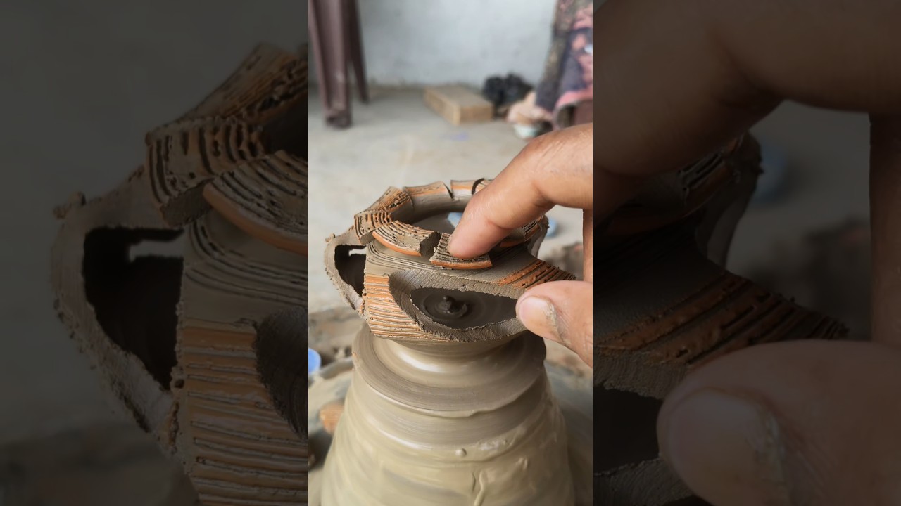 pottery with clay 🌸#shorts #viral #video #trending #pottery #clayart #like #love #music #india #usa