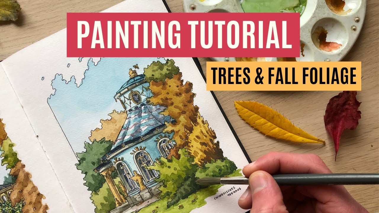 STEP-BY-STEP: How to Paint Trees & Fall Foliage 🍂🌳