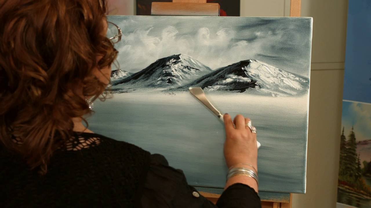 Ottilies Kunst: Monochromes Malen von Ottilie Scherer nach Bob Ross
