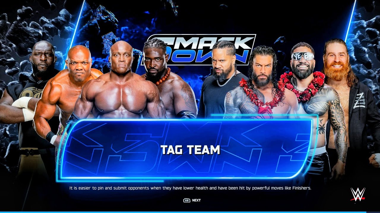 Lashley, Benjamin, Omos & Oba Femi Vs The OG Bloodline - Tag Team Elimination Match | WWE 2k25 