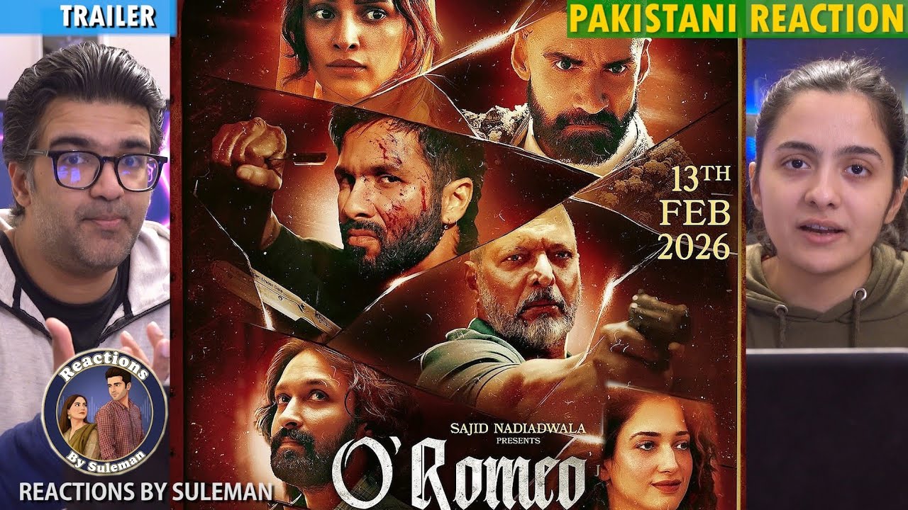 Pakistani Couple Reacts To O'Romeo Trailer | Sajid N | Shahid Kapoor | Tripti D | Tamannaah | Vishal