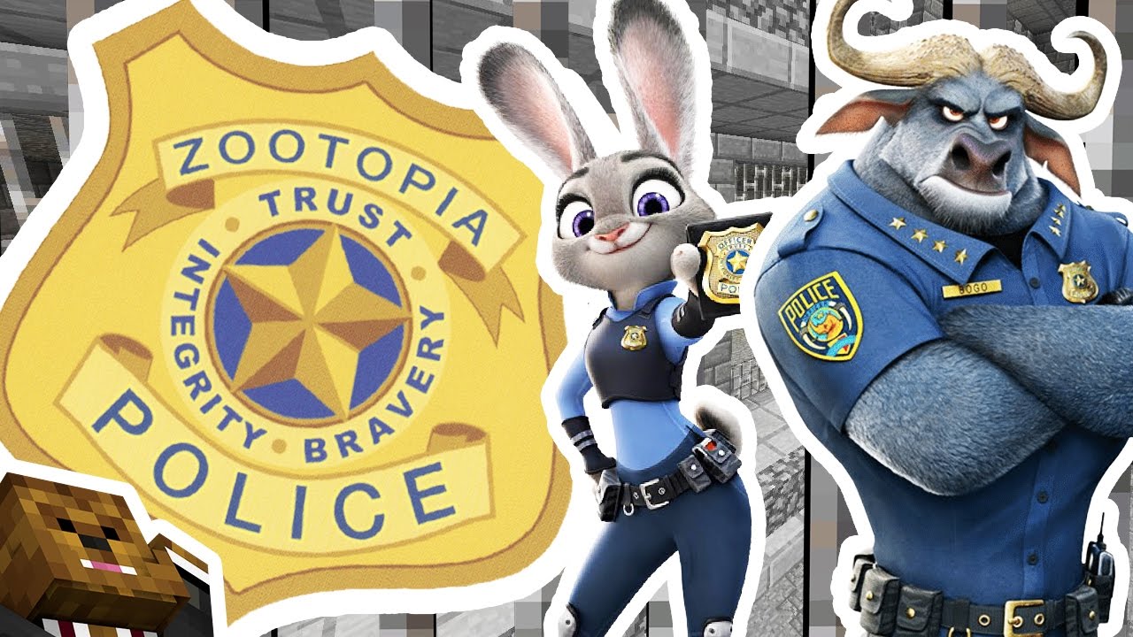 ZOOTOPIA COPS AND ROBBERS HIDE AND SEEK MOD - Minecraft Mod (FUNNY MOMENTS) | JeromeASF
