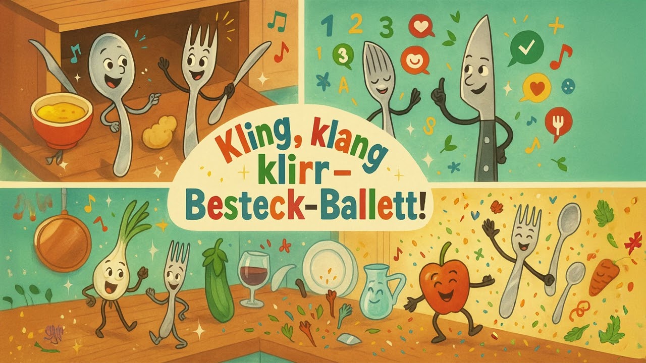 Besteck-Ballett 🍴💃 | Lustiges Kinderlied mit Salsa-Rhythmus | Lieder-Zwerg