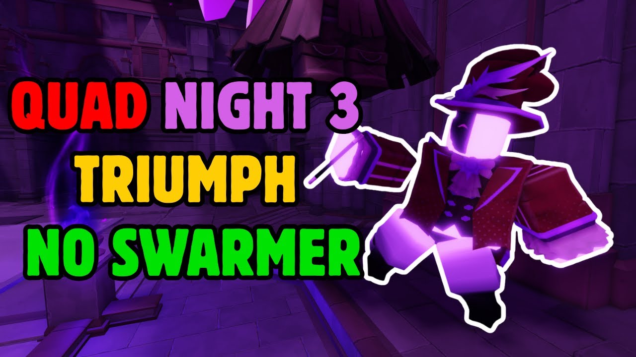 QUAD NIGHT 3 HARD MODE TRIUMPH | Roblox Tower Defense Simulator